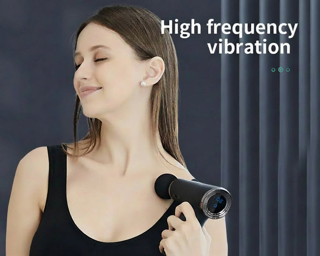 Ultra quiet massage gun with four interchangeable heads