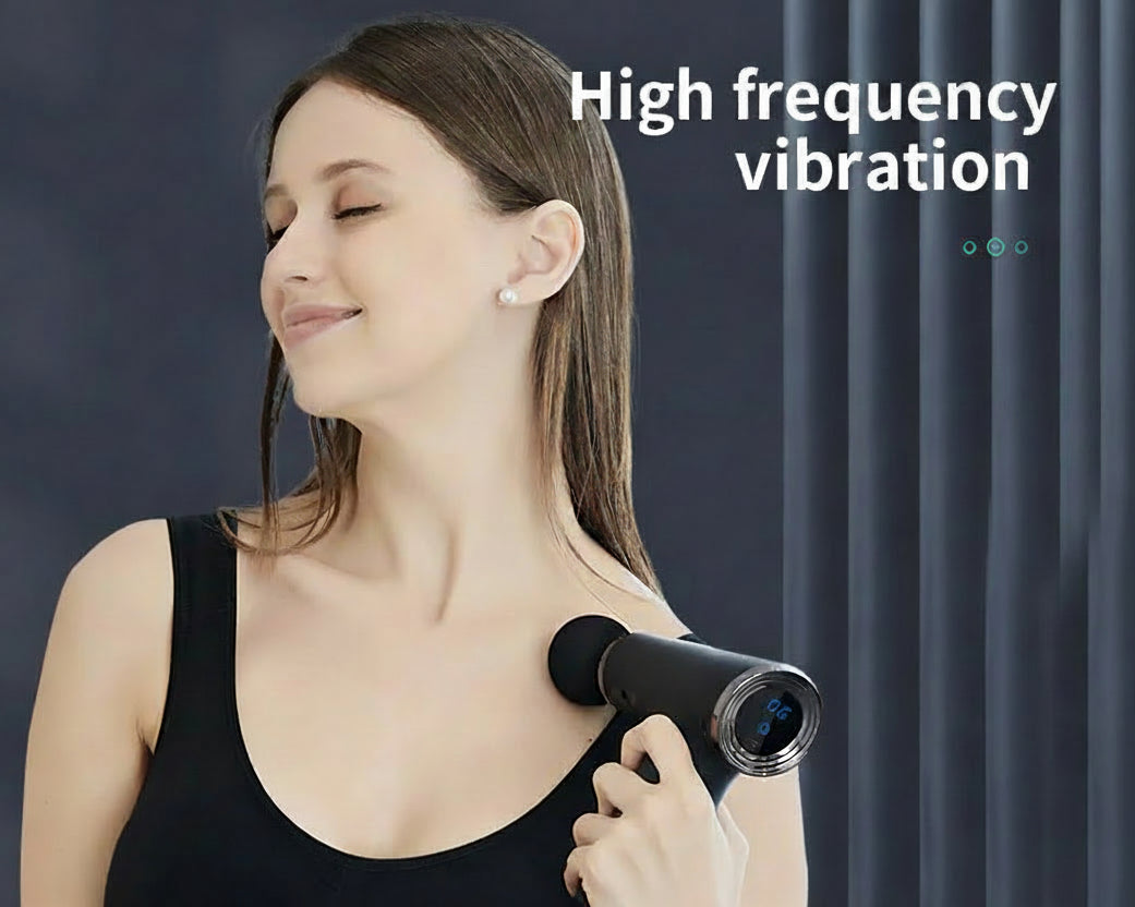 Ultra quiet massage gun with four interchangeable heads